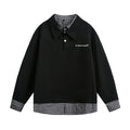 Fake two lapel tops
